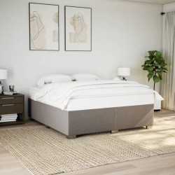 Boxspringbett mit Matratze Taupe 180x200 cm Stoff