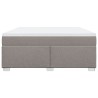 Boxspringbett mit Matratze Taupe 180x200 cm Stoff