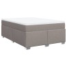 Boxspringbett mit Matratze Taupe 160x200 cm Stoff