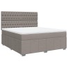 Boxspringbett mit Matratze Taupe 180x200 cm Stoff