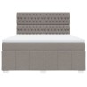 Boxspringbett mit Matratze Taupe 180x200 cm Stoff