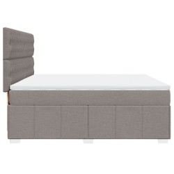 Boxspringbett mit Matratze Taupe 180x200 cm Stoff