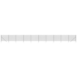 Maschendrahtzaun Anthrazit 2x25 m Verzinkter Stahl