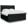 Boxspringbett mit Matratze Schwarz 180x200 cm Stoff