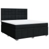 Boxspringbett mit Matratze Schwarz 180x200 cm Stoff