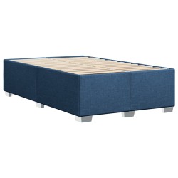 Boxspringbett mit Matratze Blau 120x190 cm Stoff