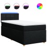 Boxspringbett mit Matratze Schwarz 80x200 cm Stoff