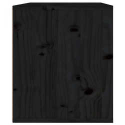 Wandschrank Schwarz 45x30x35 cm Massivholz Kiefer