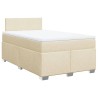 Boxspringbett mit Matratze Creme 120x200 cm Stoff