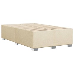 Boxspringbett mit Matratze Creme 120x200 cm Stoff