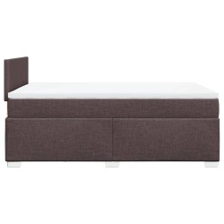 Boxspringbett mit Matratze Dunkelbraun 120x200 cm Stoff