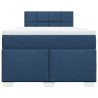 Boxspringbett mit Matratze Blau 120x190 cm Stoff