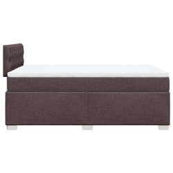 Boxspringbett mit Matratze Dunkelbraun 120x200 cm Stoff