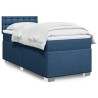 Boxspringbett mit Matratze Blau 90x190 cm Stoff