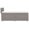 Boxspringbett mit Matratze Taupe 90x200 cm Stoff