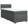 Boxspringbett mit Matratze Dunkelgrau 100x200 cm Stoff