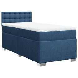 Boxspringbett mit Matratze Blau 80x200 cm Stoff