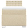 Boxspringbett mit Matratze Creme 100x200 cm Stoff