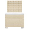 Boxspringbett mit Matratze Creme 100x200 cm Stoff