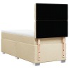 Boxspringbett mit Matratze Creme 90x190 cm Stoff