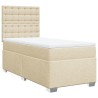 Boxspringbett mit Matratze Creme 90x190 cm Stoff