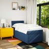 Boxspringbett mit Matratze Blau 90x190 cm Stoff