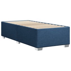 Boxspringbett mit Matratze Blau 90x190 cm Stoff