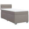 Boxspringbett mit Matratze Taupe 90x190 cm Stoff