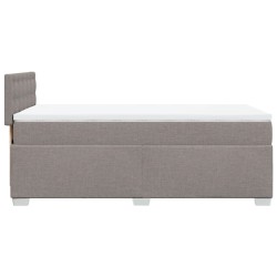 Boxspringbett mit Matratze Taupe 90x190 cm Stoff