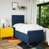 Boxspringbett mit Matratze Blau 80x200 cm Stoff