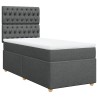 Boxspringbett mit Matratze Dunkelgrau 100x200 cm Stoff