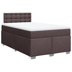 Boxspringbett mit Matratze Dunkelbraun 120x200 cm Stoff