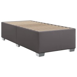 Boxspringbett mit Matratze Grau 90x190 cm Kunstleder