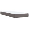 Boxspringbett mit Matratze Grau 90x190 cm Kunstleder