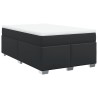 Boxspringbett mit Matratze Schwarz 120x200 cm Kunstleder