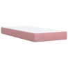 Boxspringbett mit Matratze Rosa 100x200 cm Samt