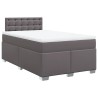 Boxspringbett mit Matratze Grau 120x190 cm Kunstleder