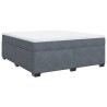 Boxspringbett mit Matratze Dunkelgrau 180x200 cm Samt