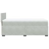 Boxspringbett mit Matratze Hellgrau 80x200 cm Samt