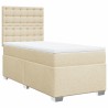 Boxspringbett mit Matratze Creme 80x200 cm Stoff