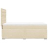 Boxspringbett mit Matratze Creme 80x200 cm Stoff