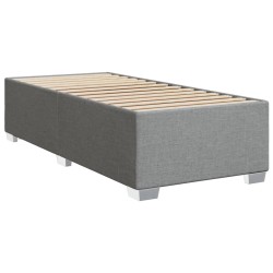 Boxspringbett mit Matratze Hellgrau 80x200 cm Stoff