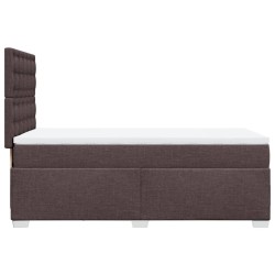 Boxspringbett mit Matratze Dunkelbraun 90x190 cm Stoff