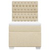 Boxspringbett mit Matratze Creme 90x190 cm Stoff