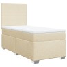 Boxspringbett mit Matratze Creme 100x200 cm Stoff