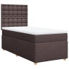 Boxspringbett mit Matratze Dunkelbraun 90x190 cm Stoff