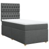 Boxspringbett mit Matratze Dunkelgrau 90x200 cm Stoff