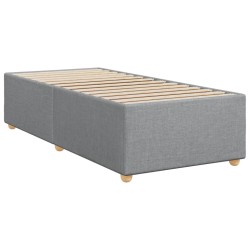 Boxspringbett mit Matratze Hellgrau 100x200 cm Stoff