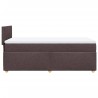 Boxspringbett mit Matratze Dunkelbraun 100x200 cm Stoff