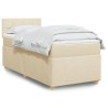 Boxspringbett mit Matratze Creme 100x200 cm Stoff